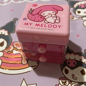 My Melody Small Pink Desk Drawer Set - NIB